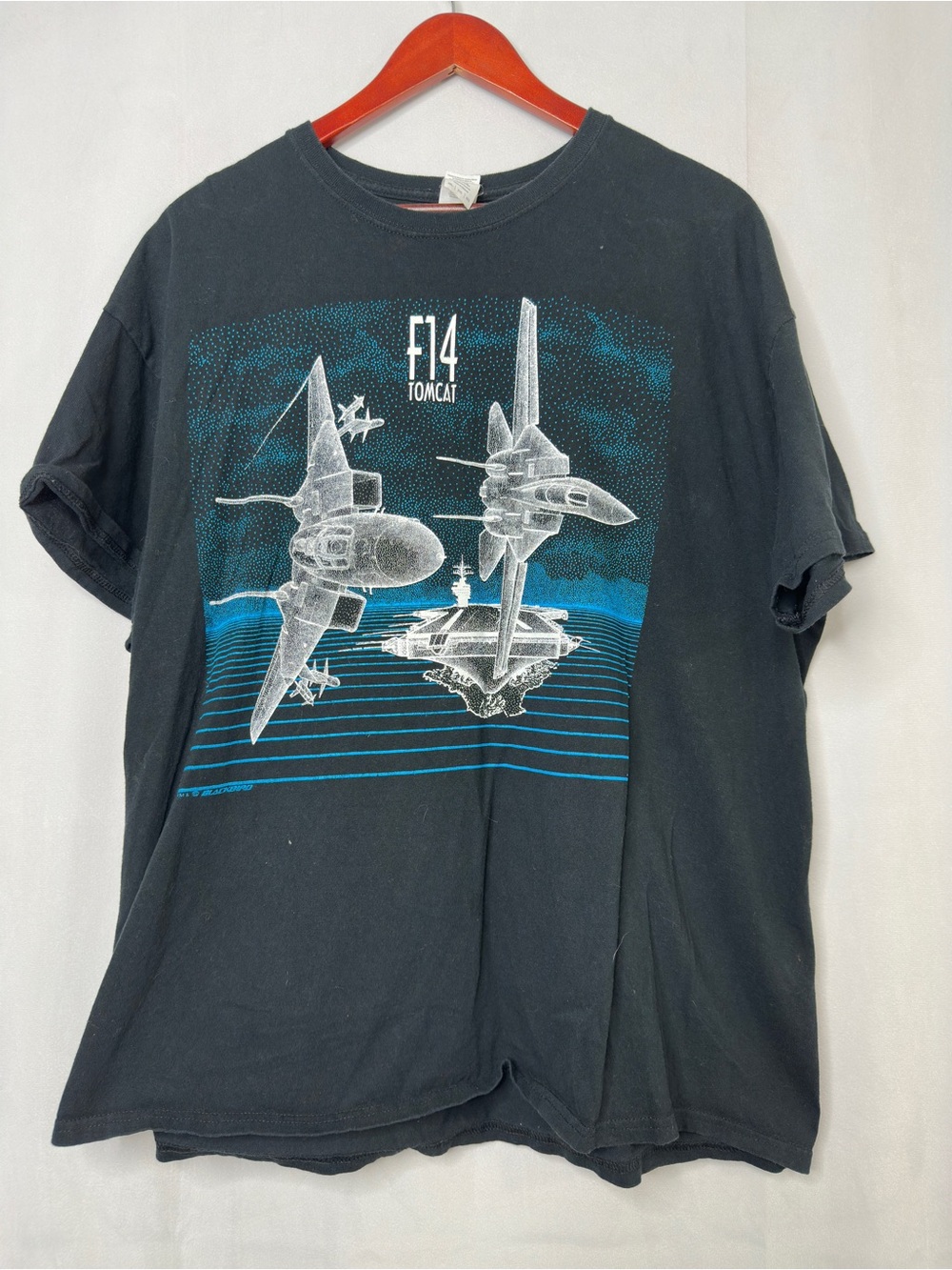 Vintage F-14 Tomcat Shirt Short Sleeve Fighter Jet Air Force Blackbird 1988